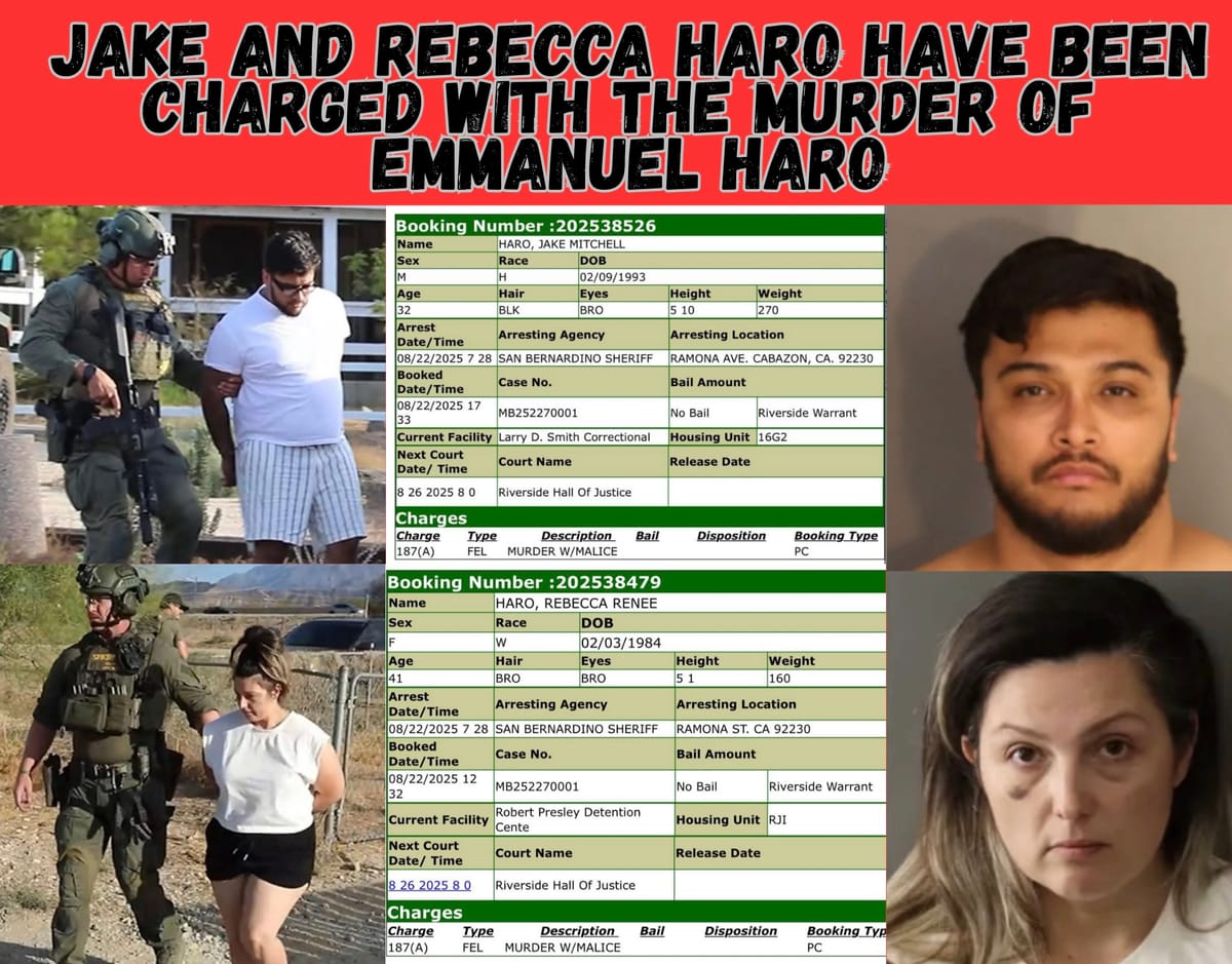 Jake and Rebecca Haro Arrested and Charged
