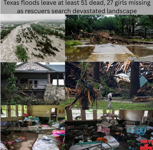 Texas floods leave at least 51 dead, 27 girls missing as rescuers continue to search.